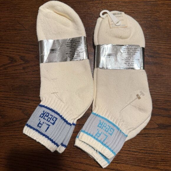 L.A. Gear Crew Socks  Vintage Deadstock New Rare Original Size 9-11 - Picture 3 of 6